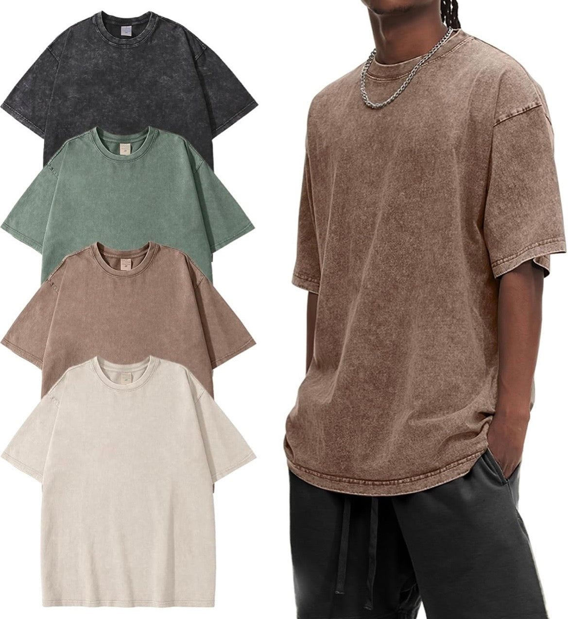 Eiscntd Men's Oversized T-Shirt Bundle