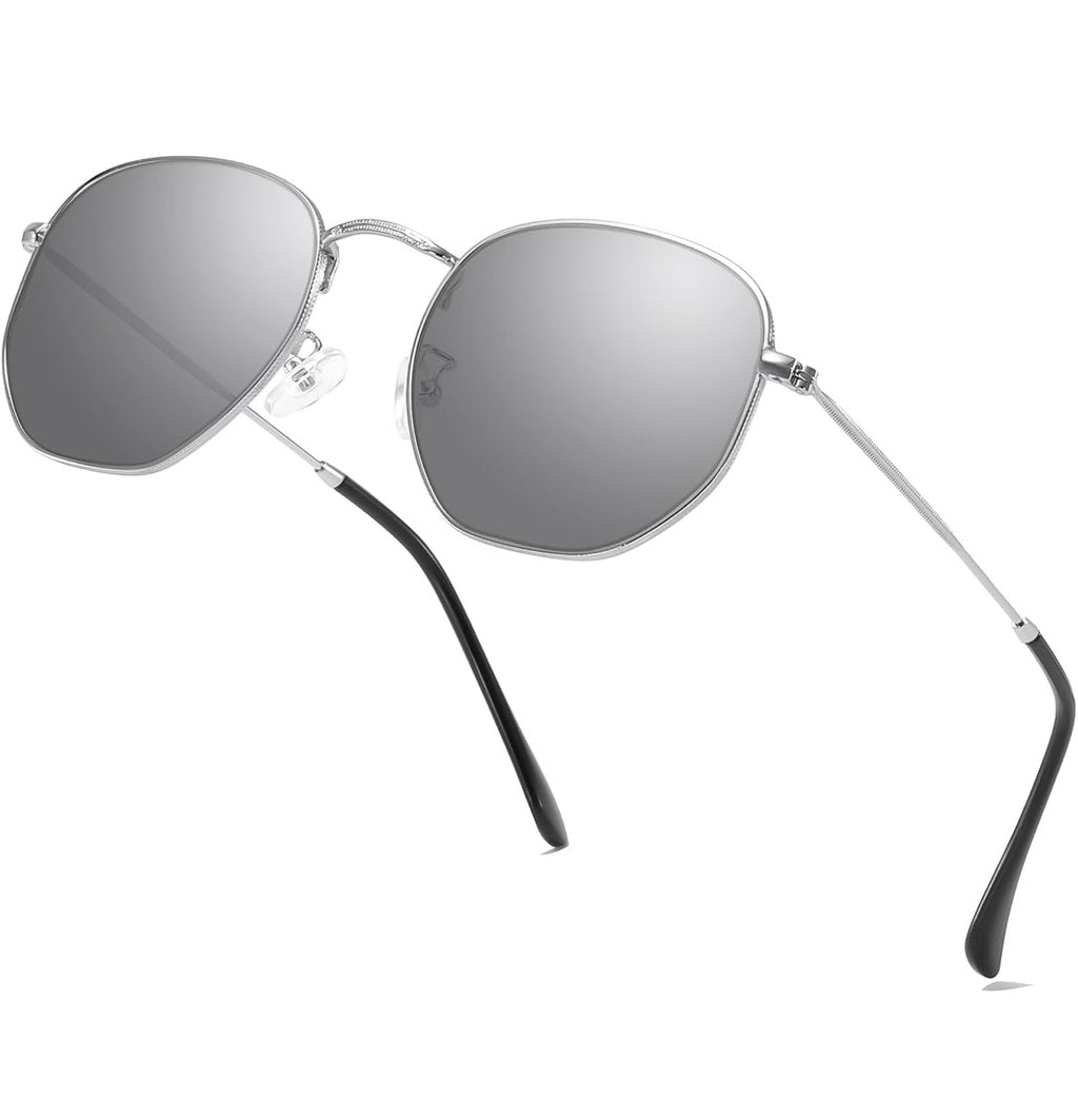Metal Hexagonal Polarized Sunglasses