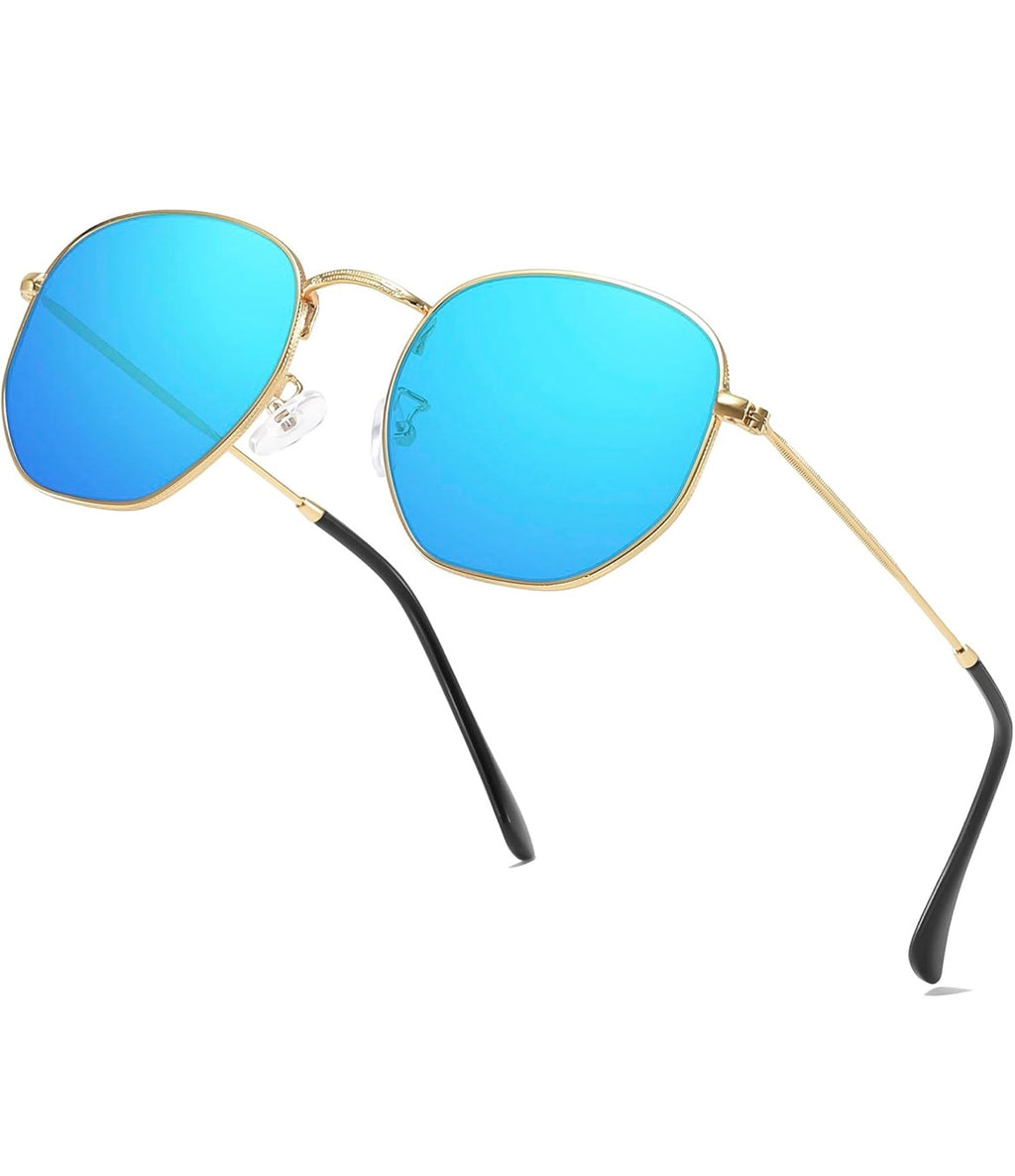 Metal Hexagonal Polarized Sunglasses
