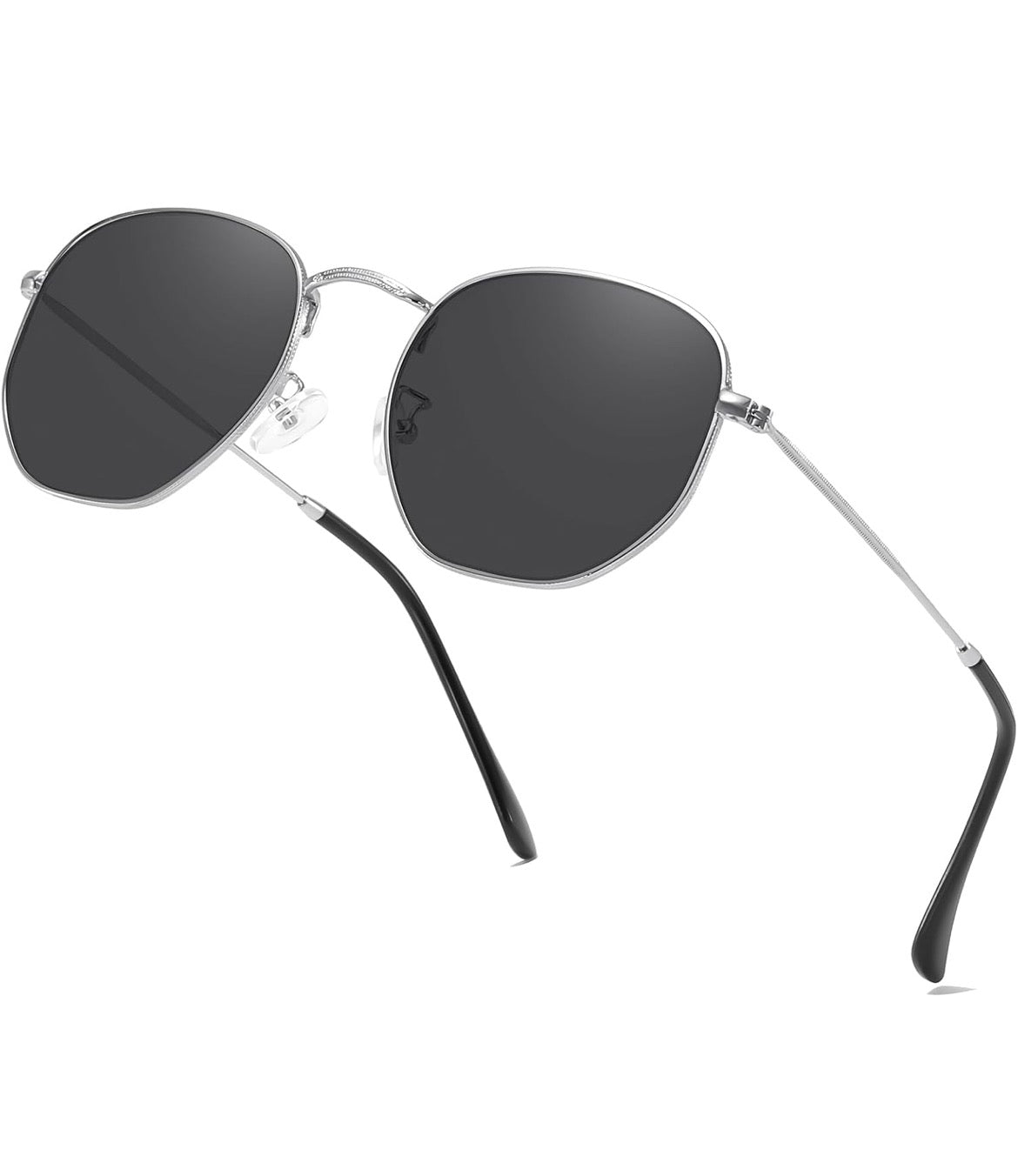 Metal Hexagonal Polarized Sunglasses