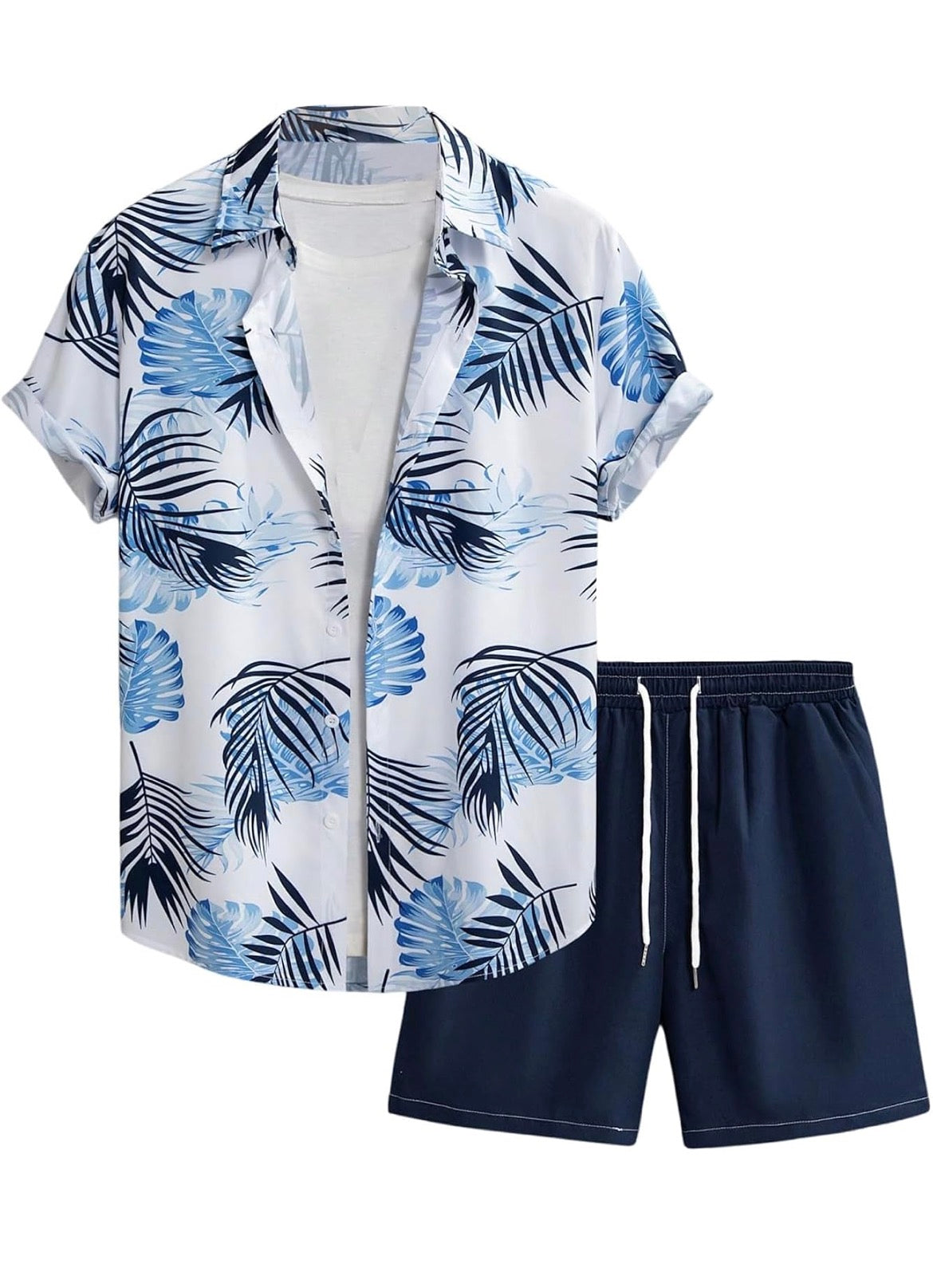 GORGLITTER Men's 2 Piece Vacation Beach Outfit