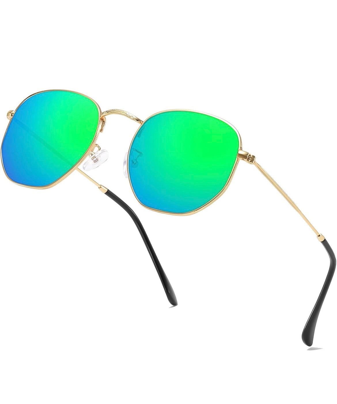 Metal Hexagonal Polarized Sunglasses