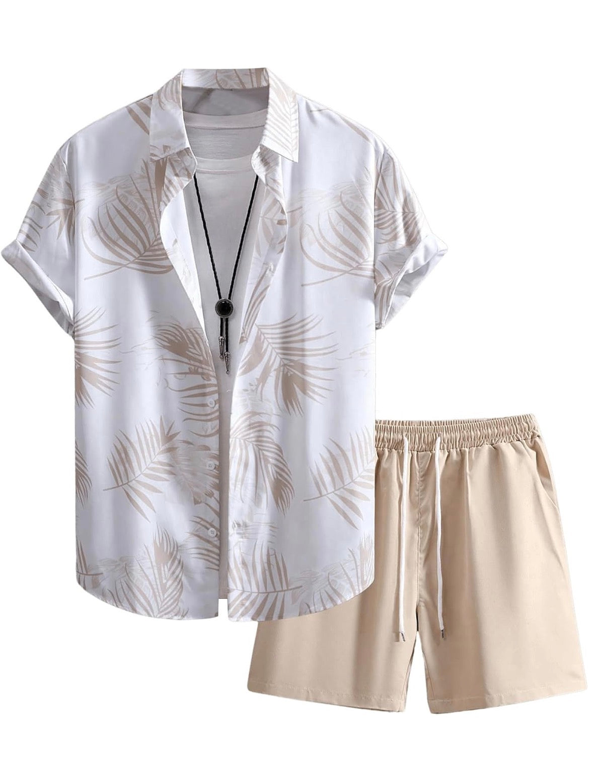 GORGLITTER Men's 2 Piece Vacation Beach Outfit