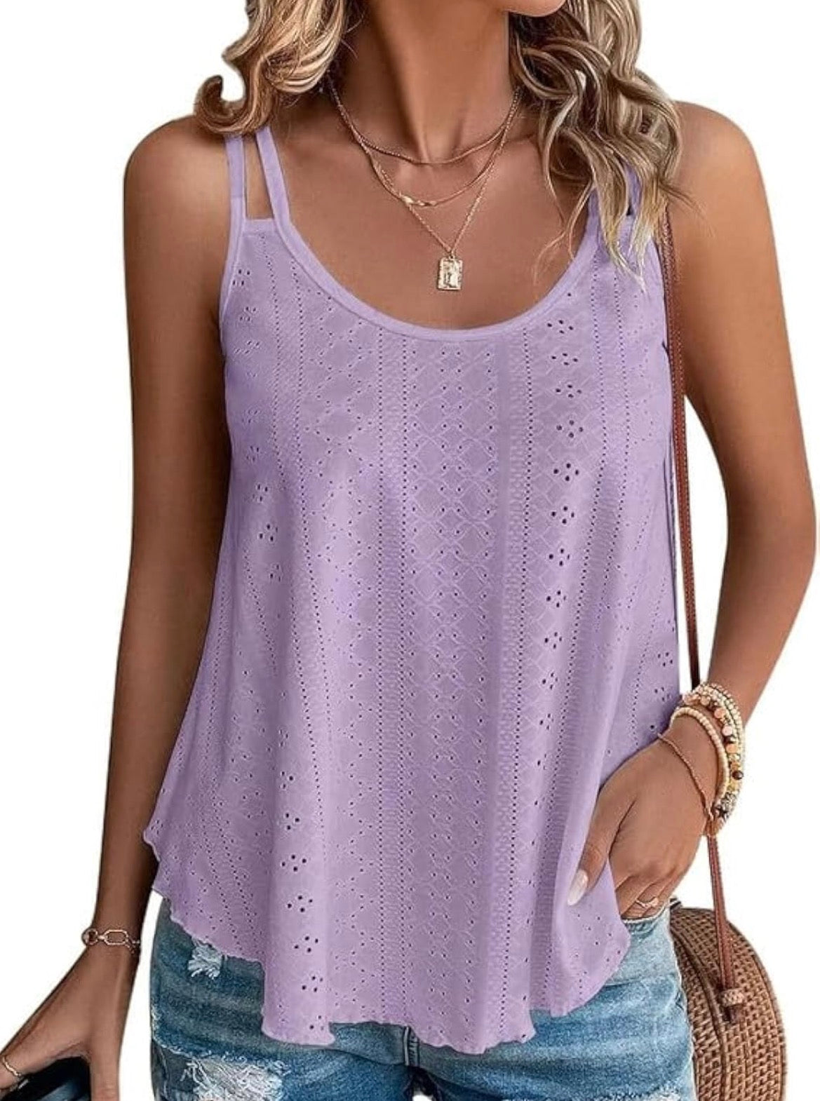 Summer Tank Tops Embroidery for Women
