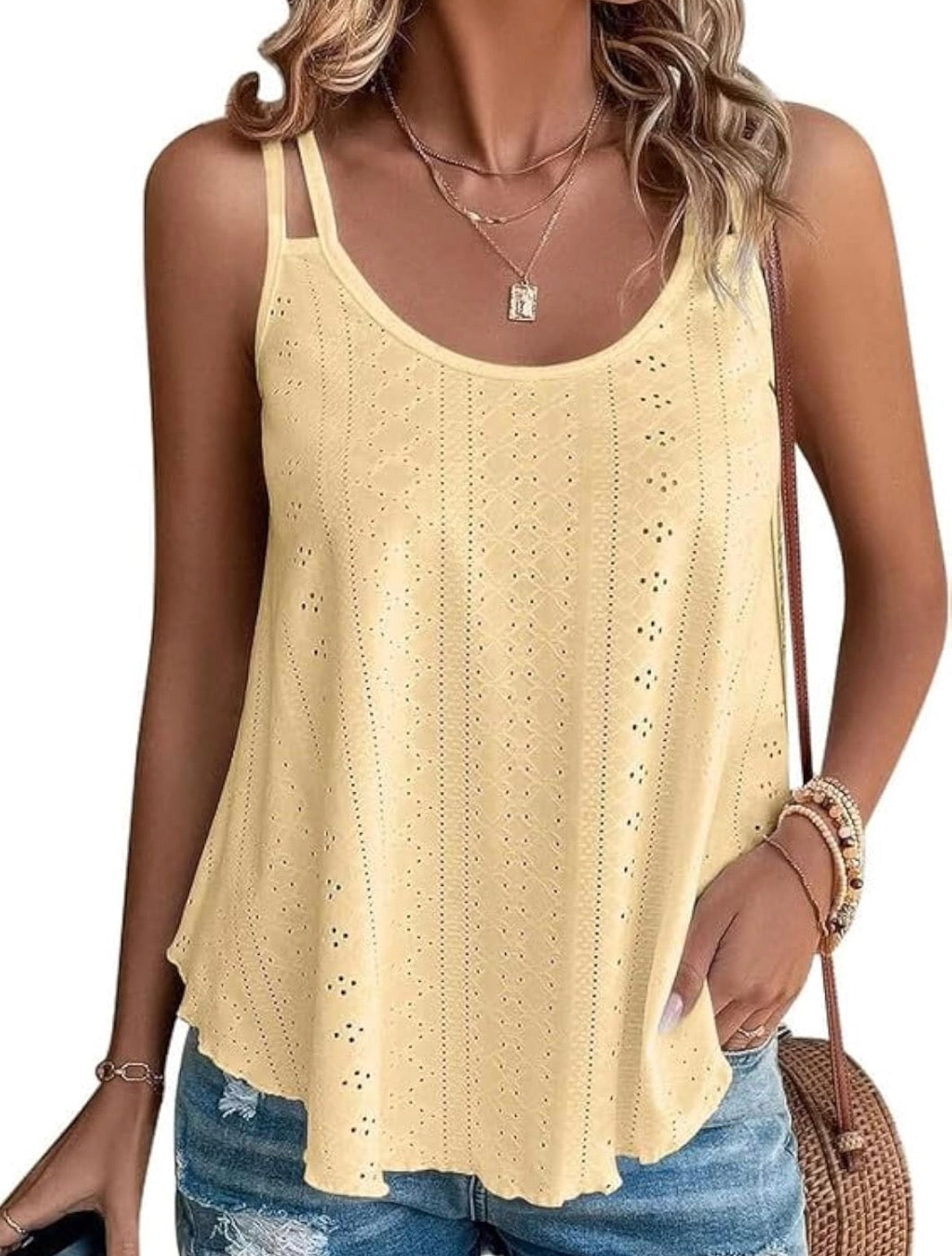Summer Tank Tops Embroidery for Women