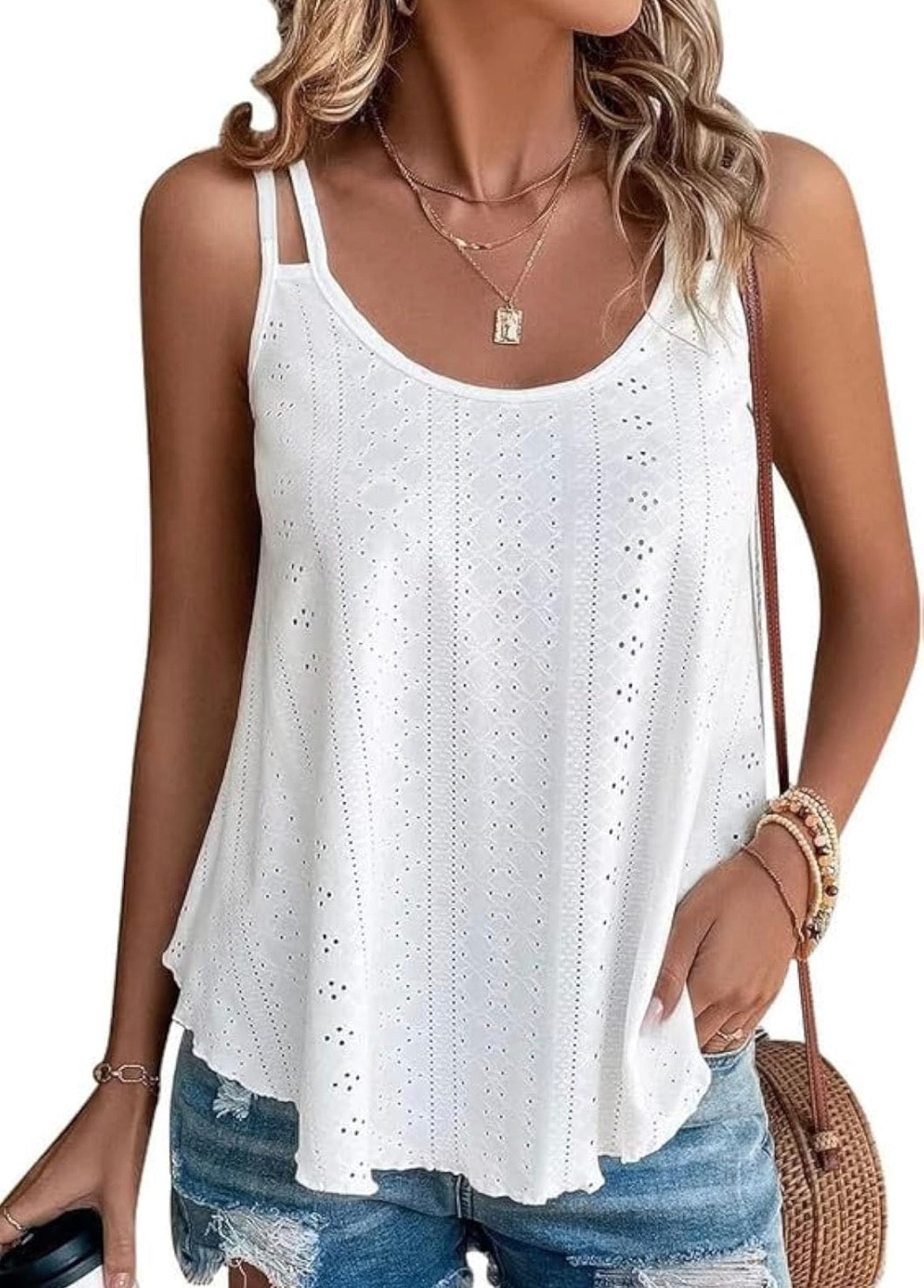 Summer Tank Tops Embroidery for Women