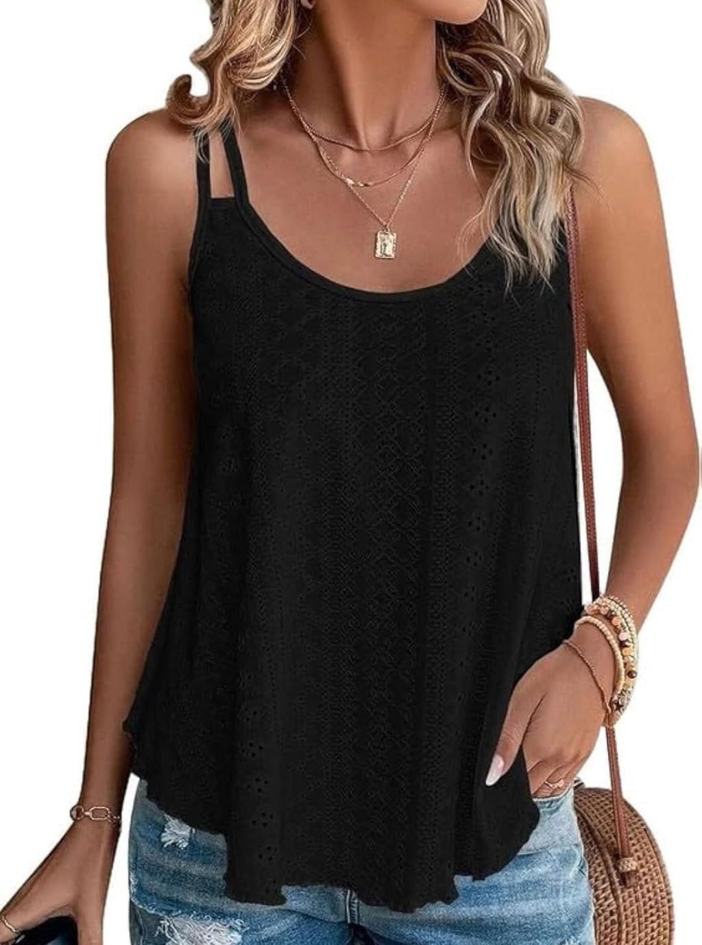 Summer Tank Tops Embroidery for Women